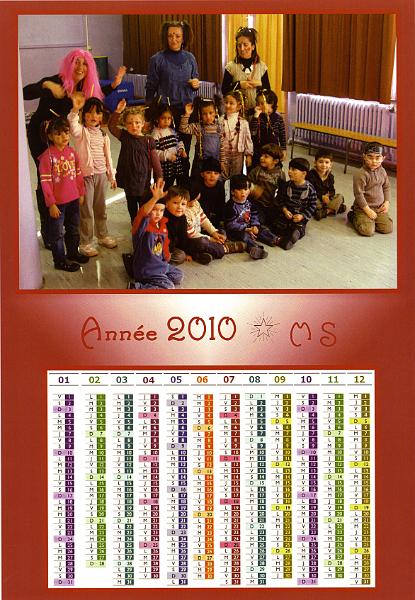Calendrier_école_2010.jpg - Le calendrier de l'école...